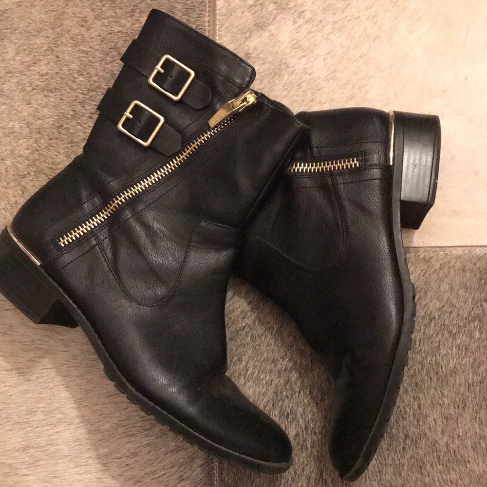 Calvin Klien Black & Gold Booties